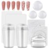 EBANKU 3 Stück Klar Nail Art Stamper Schaber Set Und Ersetzen Stempelkopf, Transparent Silikon Marshmallow Nagel Stempel für DIY Kreative Nagelkunstwerkzeuge Zubehör - 1