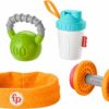 Fisher-Price GJD49 - Sportspaß- Rassel- und Beißringset, 4 Spielzeuge, Babyspielzeug ab der Geburt - 1