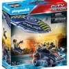 PLAYMOBIL City Action 70781 Polizei-Fallschirm: Verfolgung des Amphibien-Fahrzeugs, Schwimmfähig, Spielzeug für Kinder ab 5 Jahren - 1