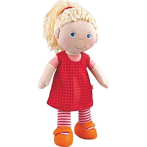 HABA 302108 - Puppe Annelie, Stoffpuppe mit Kleidung und Haaren, 30 cm, Spielzeug ab 18 Monaten - 1