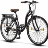 Licorne Bike Stella Premium City Bike in 28 Zoll - Fahrrad für Mädchen, Jungen, Herren und Damen - 21 Gang-Schaltung - Hollandfahrrad - Schwarz - 1