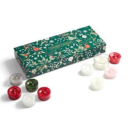 Yankee Candle Geschenkset | 10 duftende Teelichter & 1 Teelichthalter | Countdown zur Weihnachtskollektion - 1