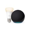Der neue Echo Dot (5. Generation, 2022), Anthrazit + Philips Hue White Smart Bulb (E27), Funktionert mit Alexa - Smart Home-Einsteigerpaket - 1