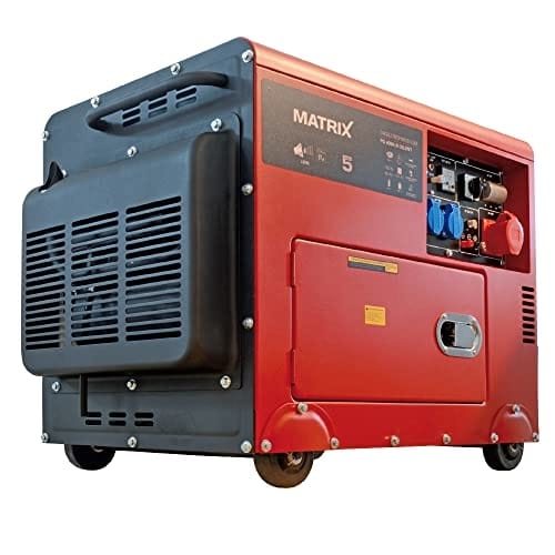 Matrix Notstromaggregat Stromerzeuger Stromaggregat Stromgenerator Diesel 400V silent leise AVR | PG 6000-D-silent | 5000 Watt | 1x400V und 2x230V und 1x12V | E-Start | 7,5PS | 418ccm |148kg - 1