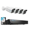 Reolink 4K Überwachungskamera Aussen Set, 8CH Videoüberwachung mit 4X 8MP PoE IP Kamera und 2TB HDD NVR für 24/7 Aufnahme Innen Outdoor, Personenerkennung und Fahrzeugerkennung, IP66, RLK8-800B4-A - 1